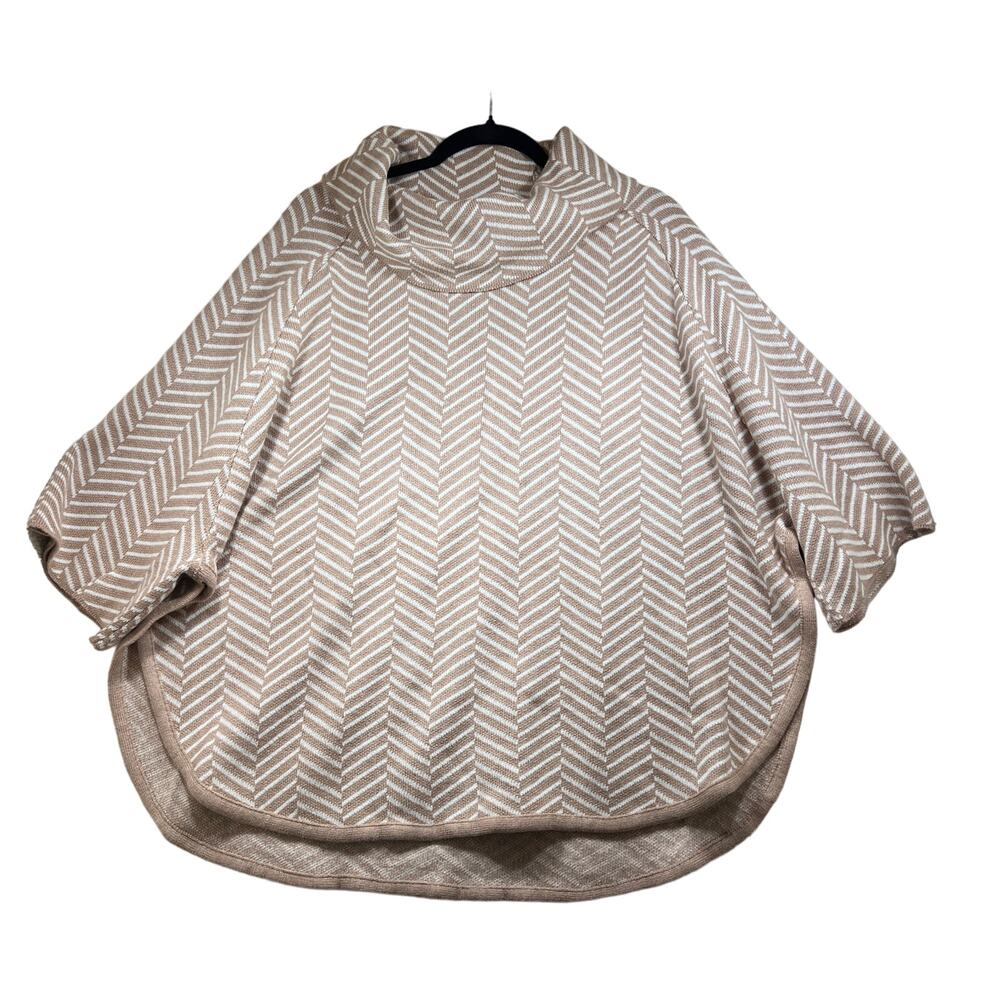 LOFT Cream Chevron Sweater